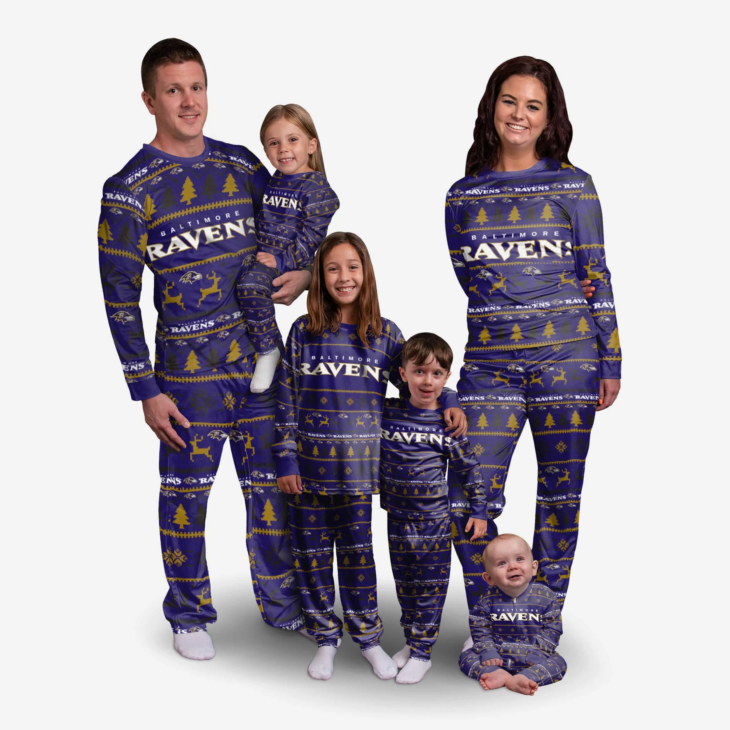 Baltimore Ravens Womens Family Holiday Pajamas