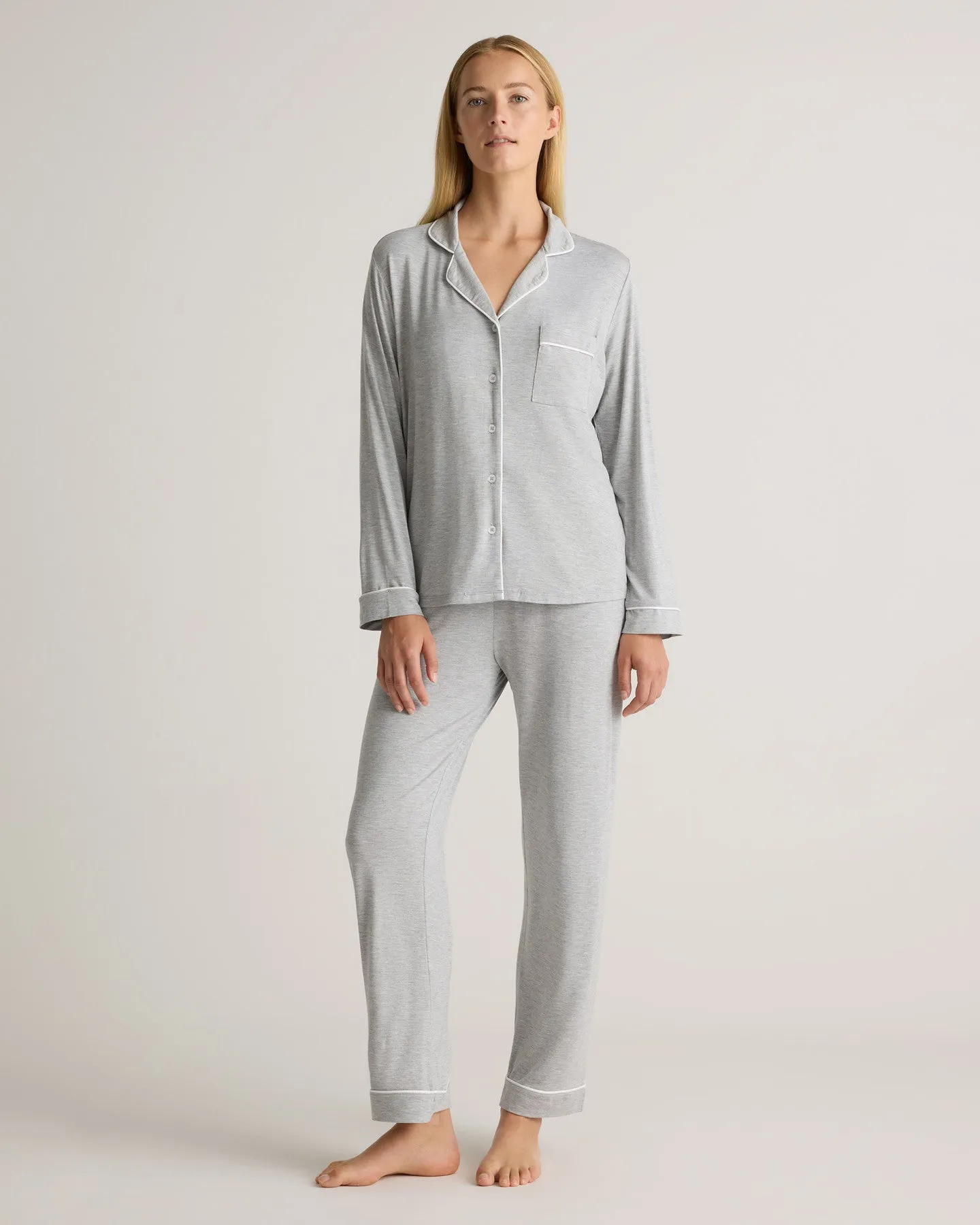 Bamboo Jersey Long Sleeve Pajama Set