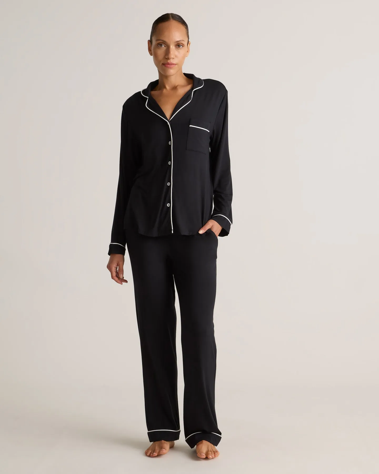 Bamboo Jersey Long Sleeve Pajama Set