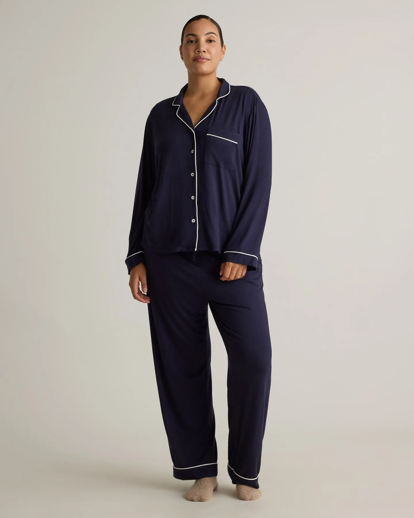 Bamboo Jersey Long Sleeve Pajama Set