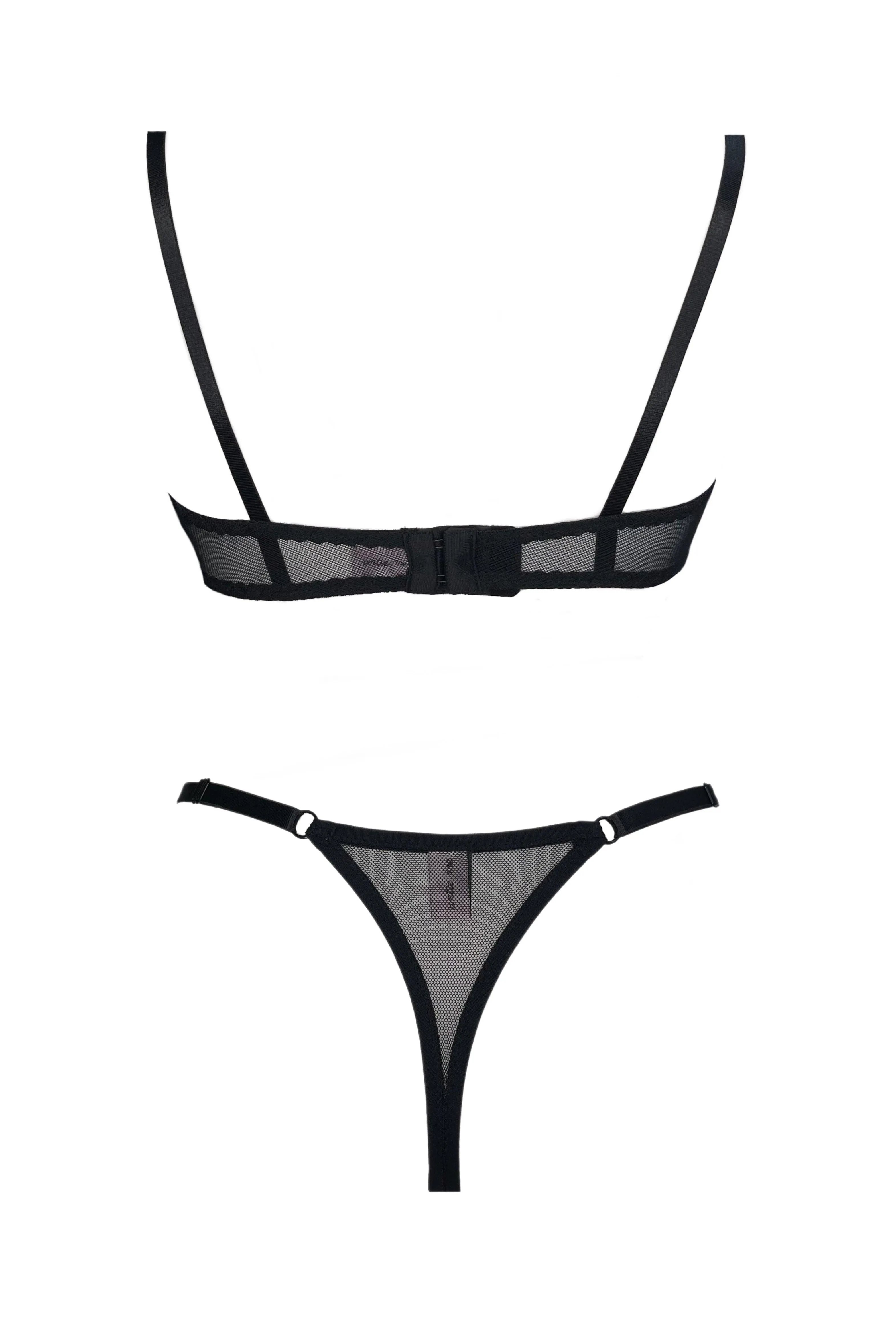 Barbara nude black lace set