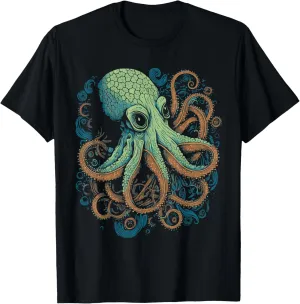 Beautiful Octopus Ocean Animal Lover Artistic Graphic T-Shirt