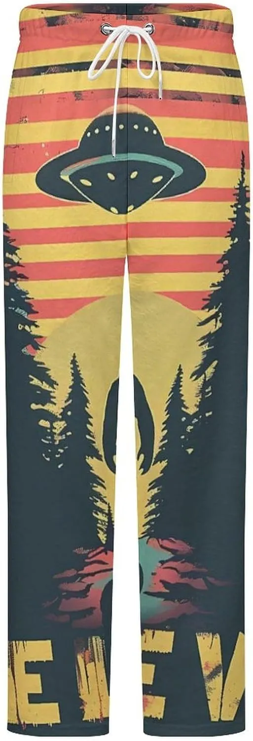 Believe Bigfoot Sasquatch Women's Pajama Pants Fleece Warm Pj Bottoms Sleepwear Lounge Pants Loungewear