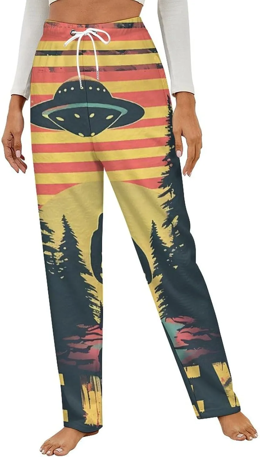 Believe Bigfoot Sasquatch Women's Pajama Pants Fleece Warm Pj Bottoms Sleepwear Lounge Pants Loungewear