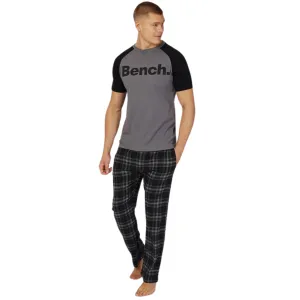 Bench Mens Dunnit Short Sleeve Pyjama Top and Bottoms Set