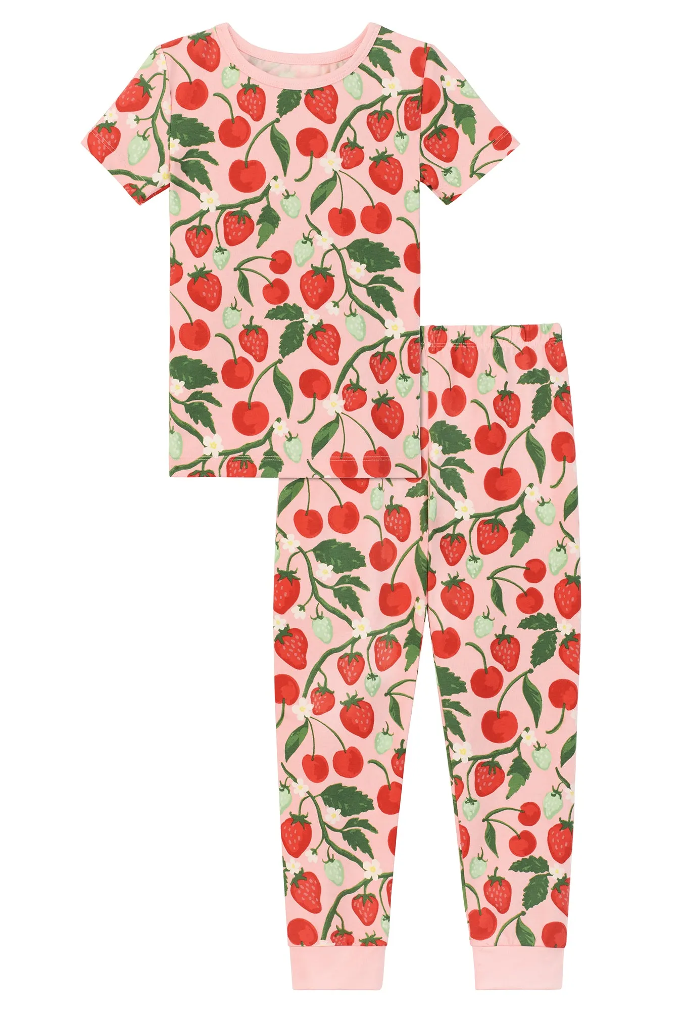 Berry Bliss Short Sleeve Stretch Jersey Kids PJ Set