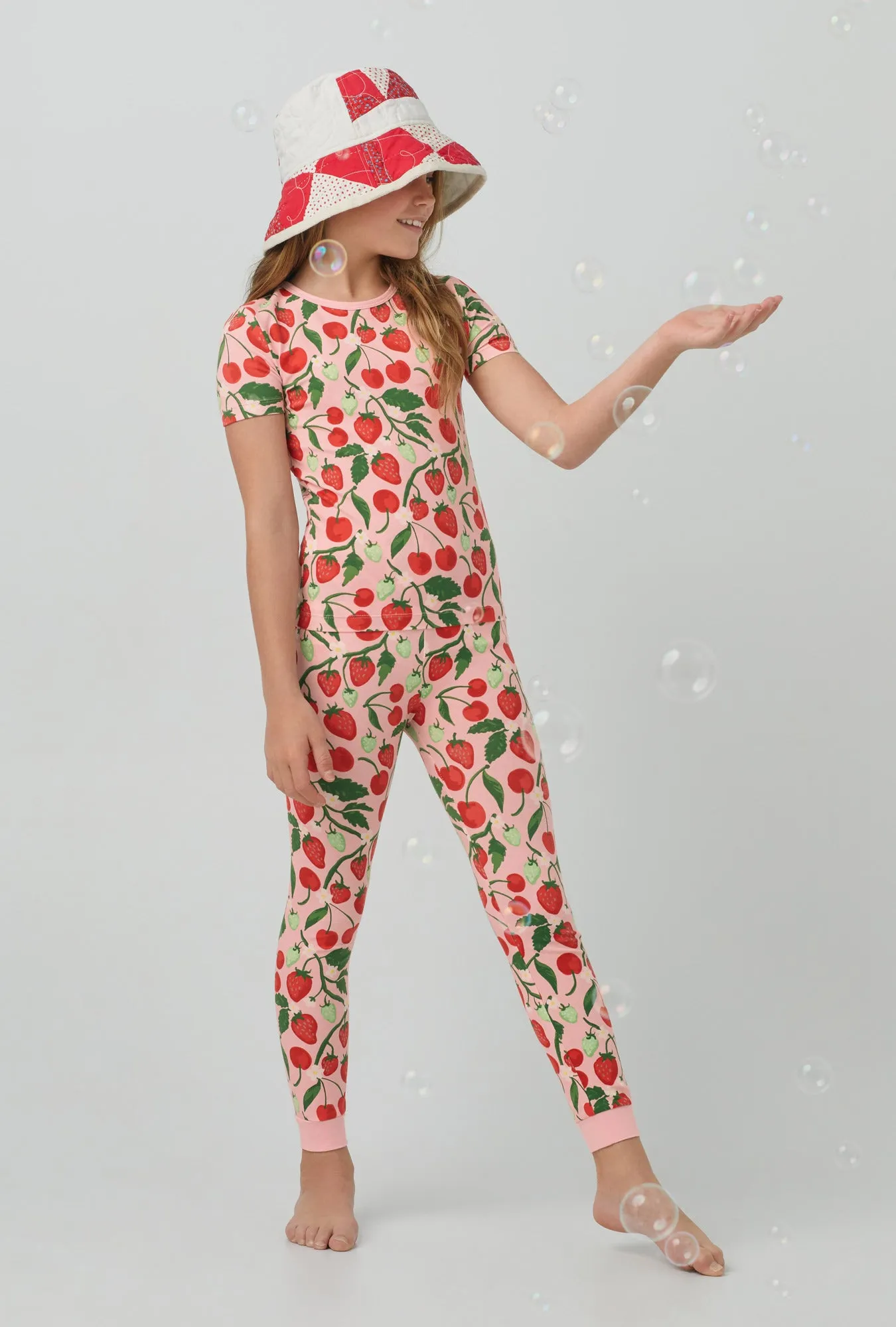 Berry Bliss Short Sleeve Stretch Jersey Kids PJ Set