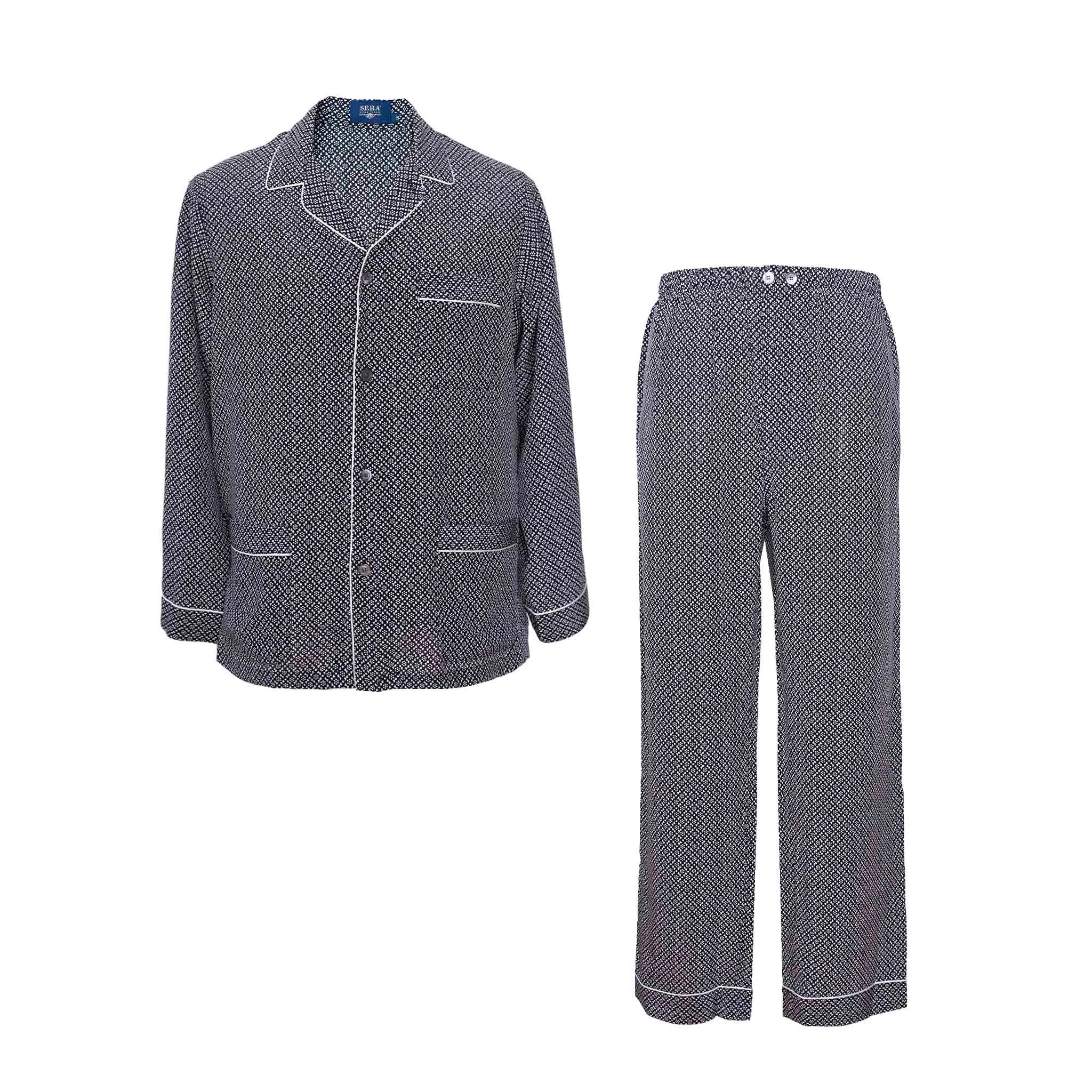 Black & White Silk Pajama