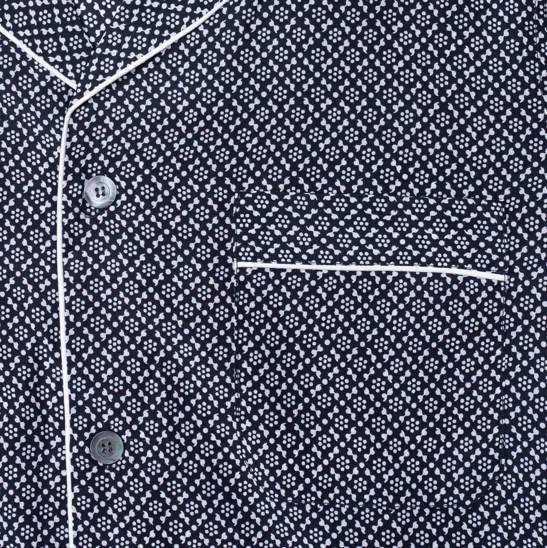 Black & White Silk Pajama