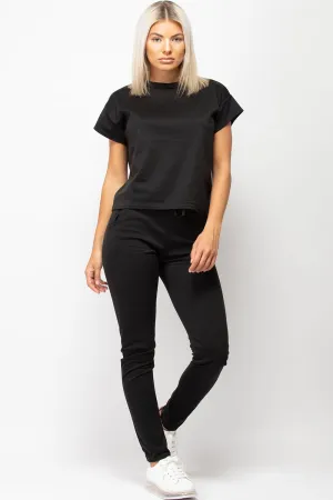 Black Boxy Loungewear Set