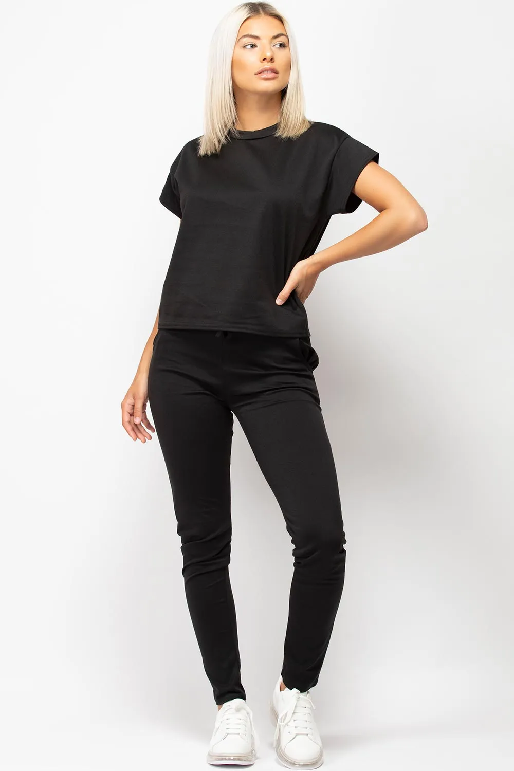 Black Boxy Loungewear Set