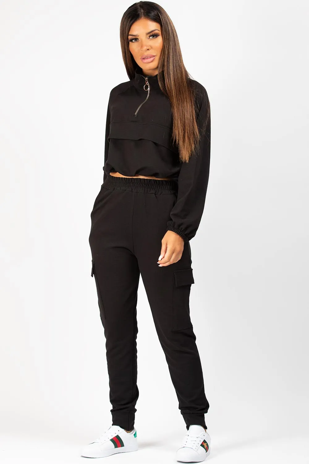 Black Oversized Sweatshirt And Joggers Lounge Set