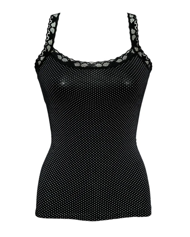 Black With White Dotted Teen Age Camisole