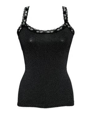 Black With White Dotted Teen Age Camisole