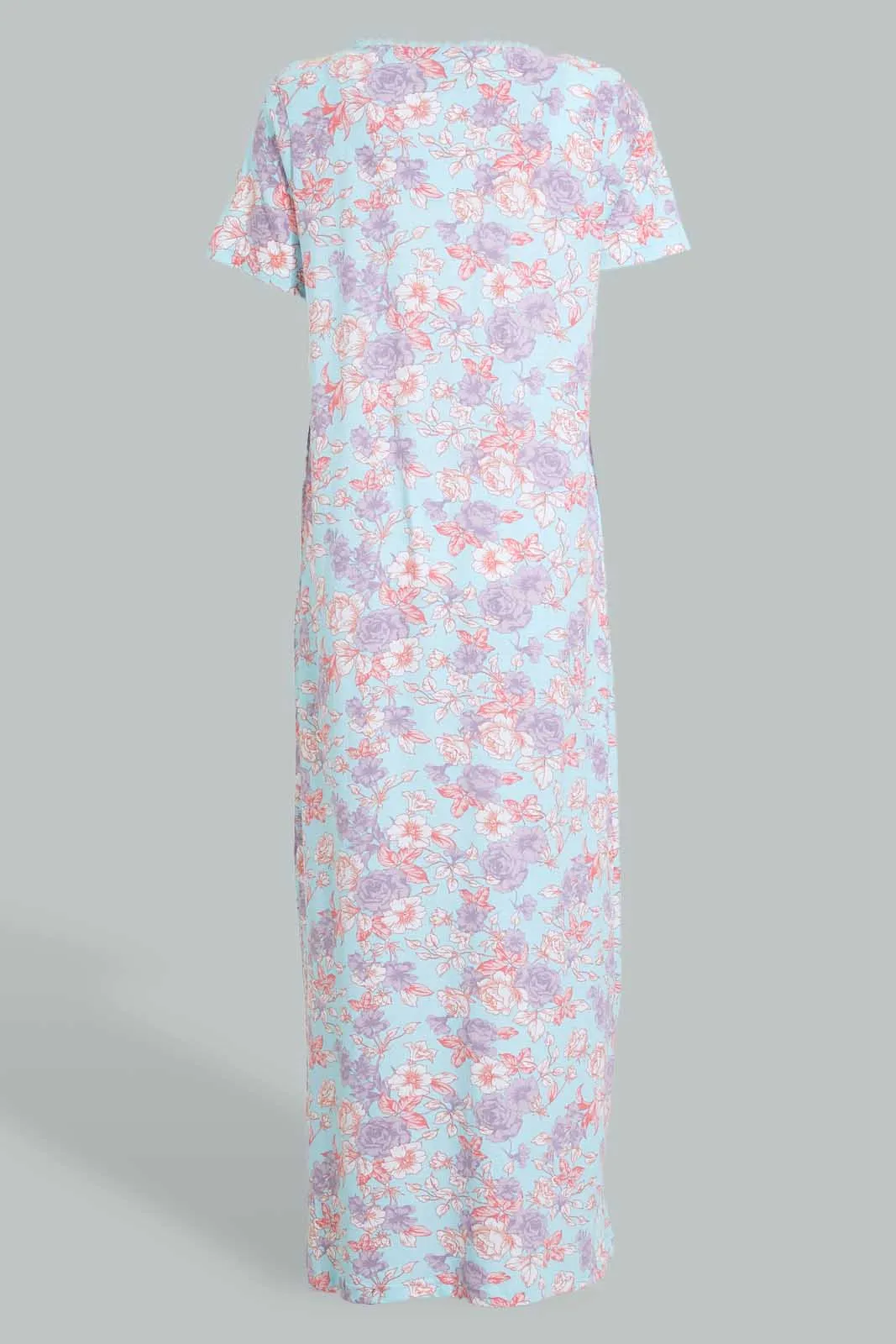 Blue Floral Nightgown