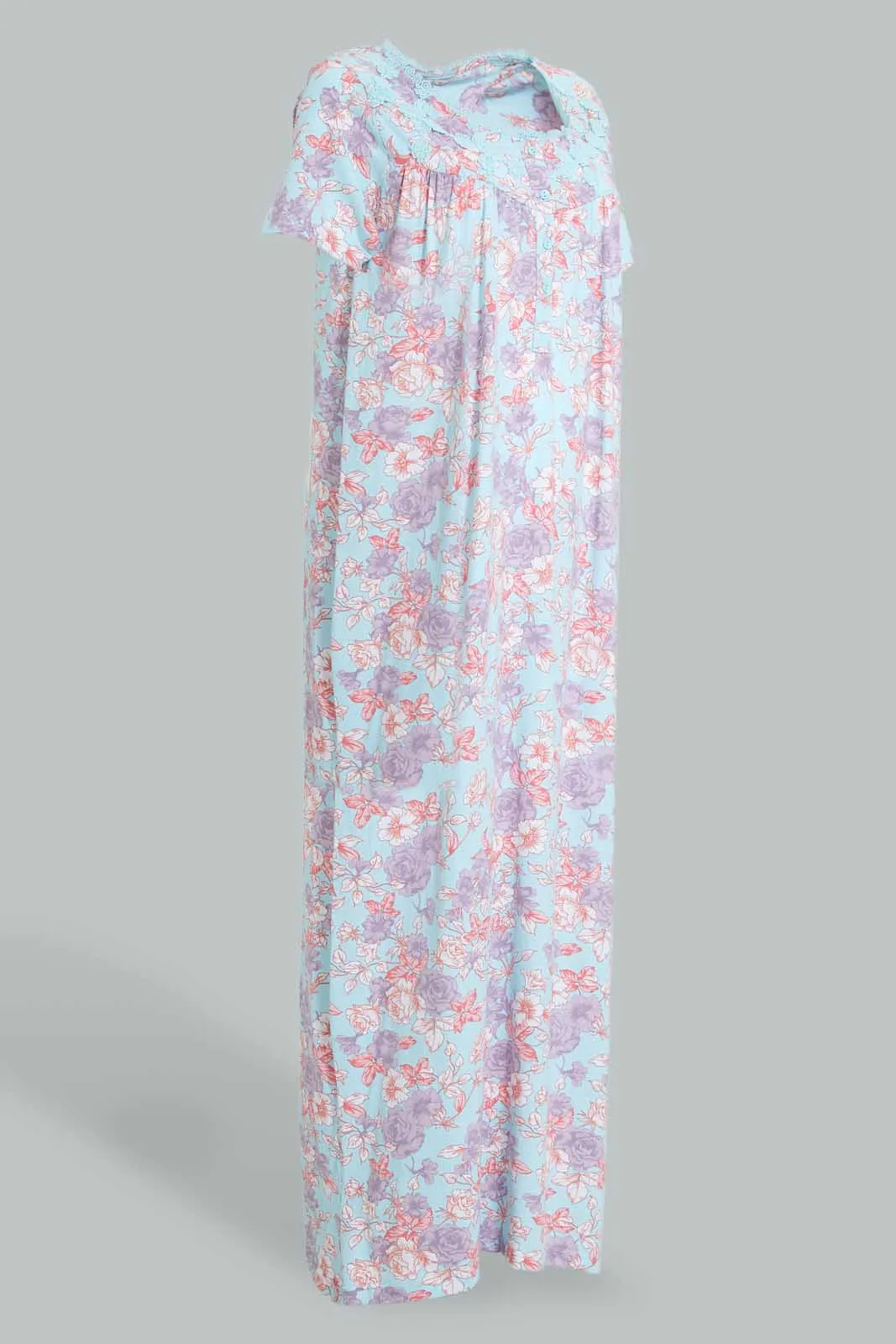 Blue Floral Nightgown