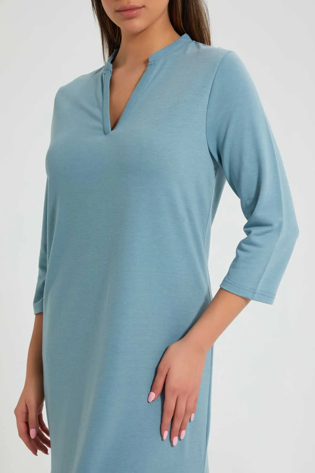 Blue Open Side Nightgown