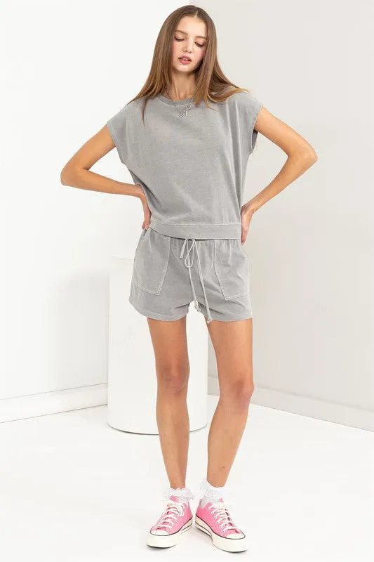 Bohemian Sporty Matching Top and Shorts Lounge Set
