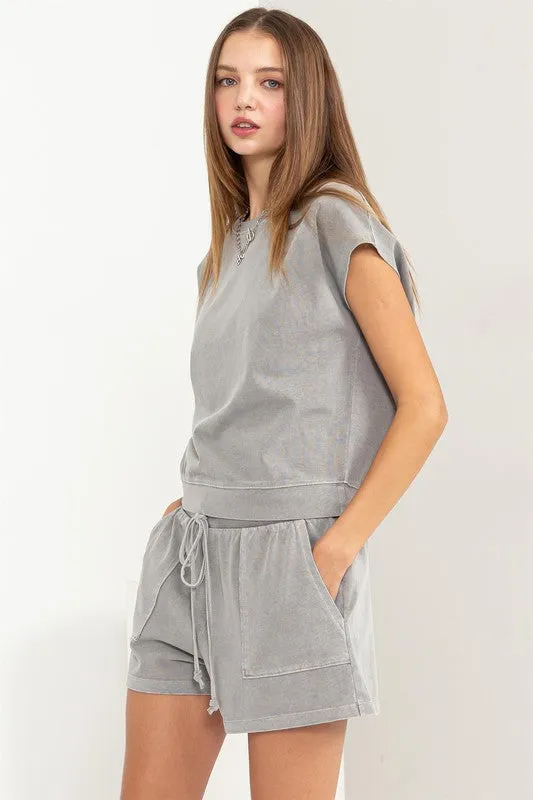 Bohemian Sporty Matching Top and Shorts Lounge Set