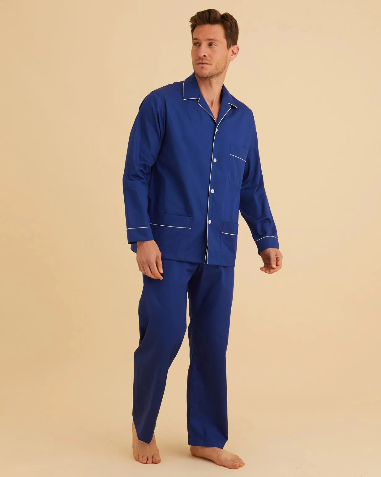 Bonsoir London Classic Navy Pajamas