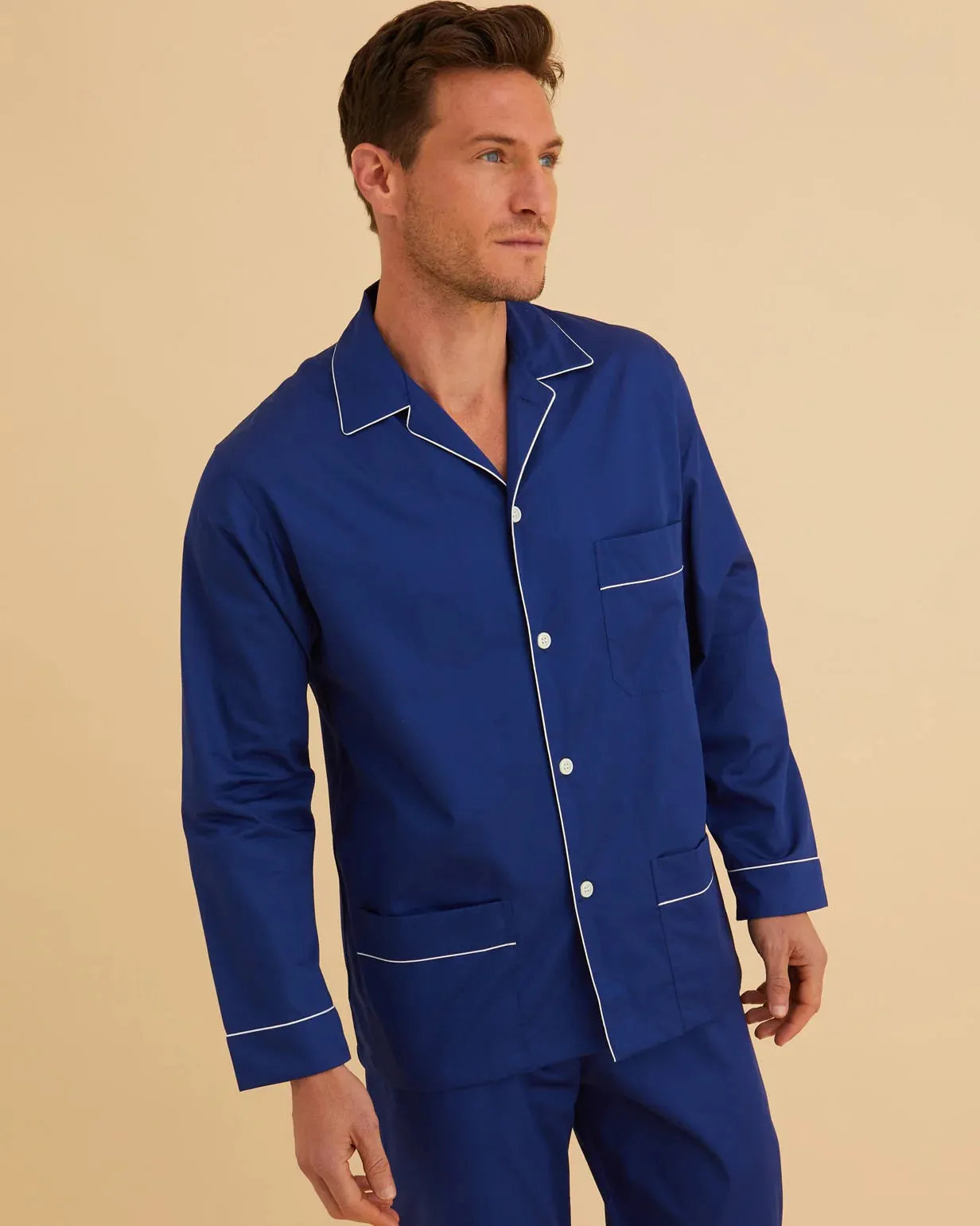 Bonsoir London Classic Navy Pajamas