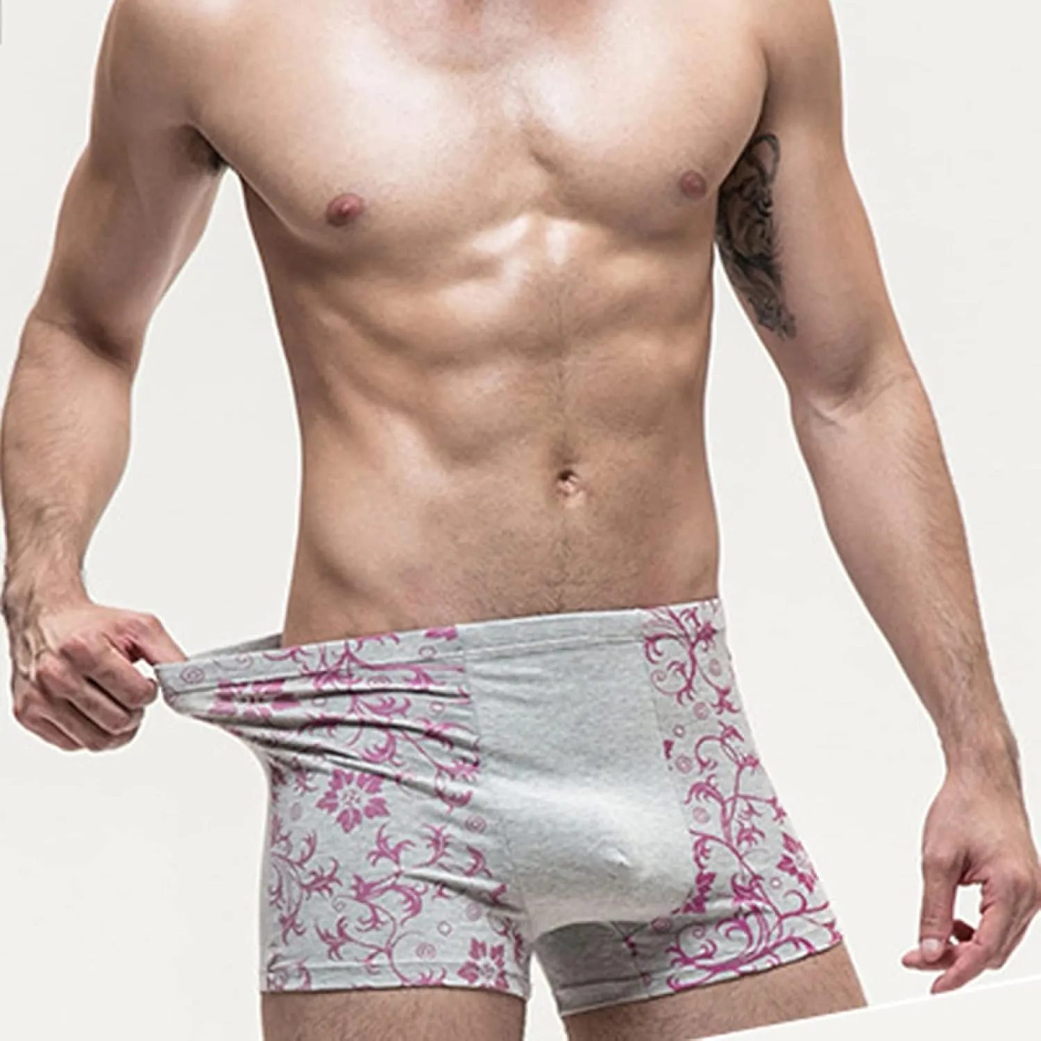 Boxer Briefs Men Men's Pure Cotton Boxer Briefs Breathable Four-corner Large Size Cotton Shorts