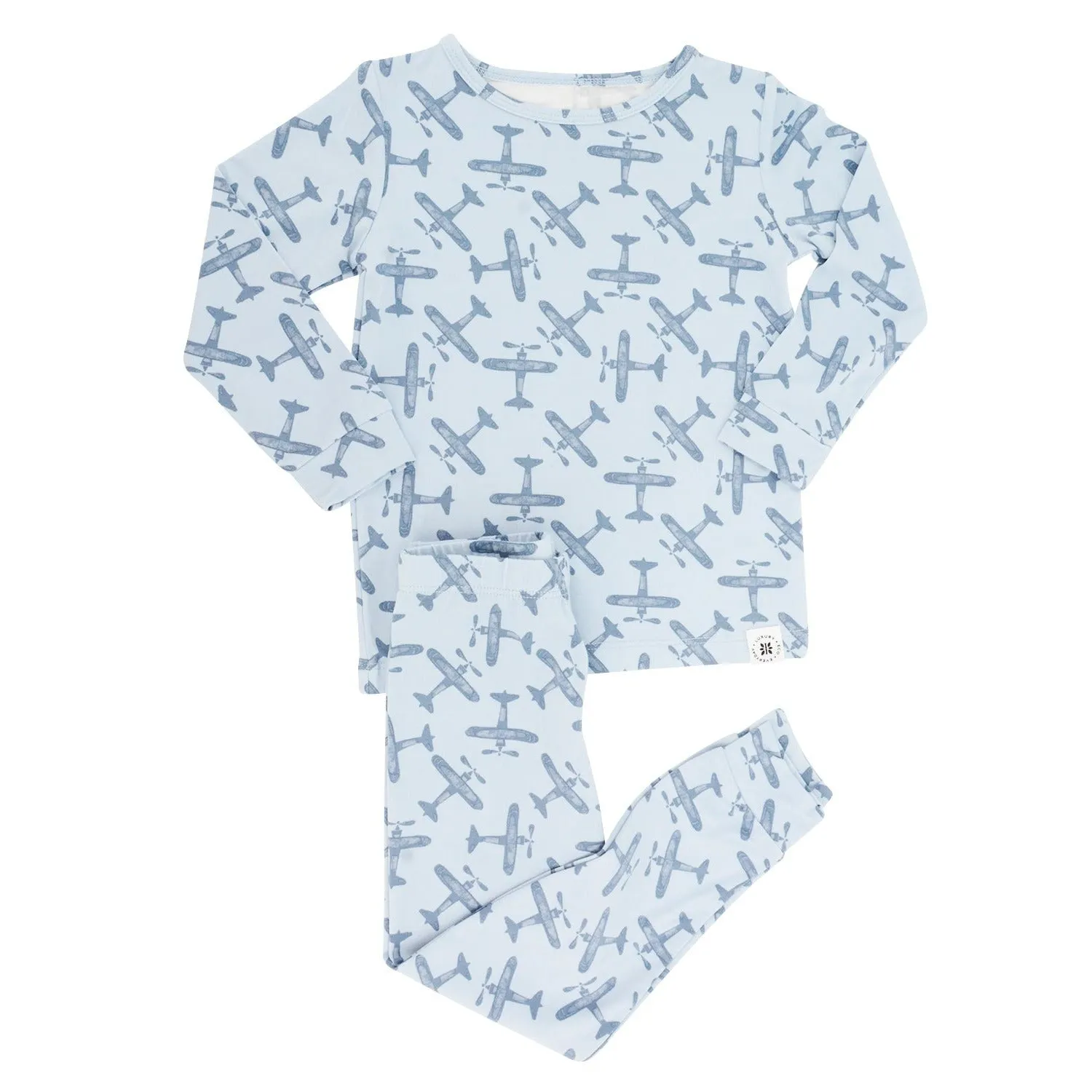 Boys Blue Airplanes Bamboo Pajama