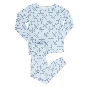 Boys Blue Airplanes Bamboo Pajama