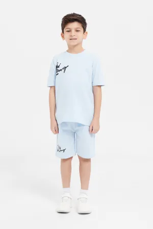 Boys Blue Oversized Casual Set (2 Piece)