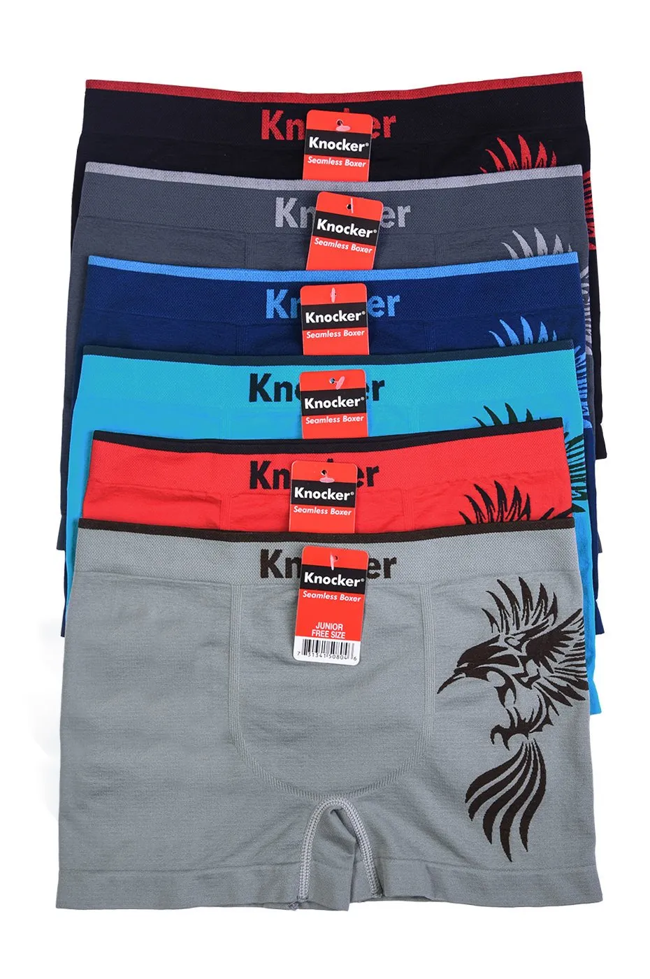Boy's Junior Pack of 6 Seamless Nylon Boxer Briefs Sets