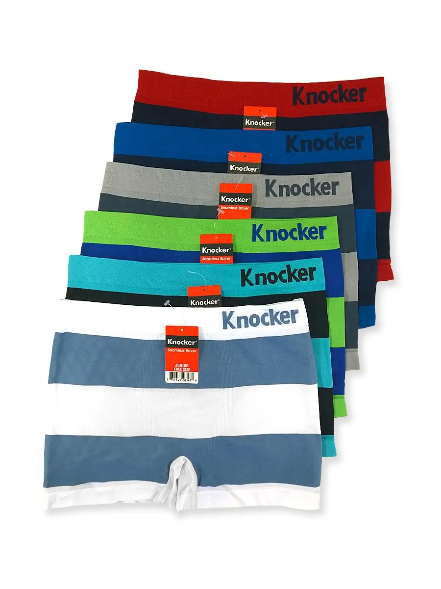 Boy's Junior Pack of 6 Seamless Nylon Boxer Briefs Sets