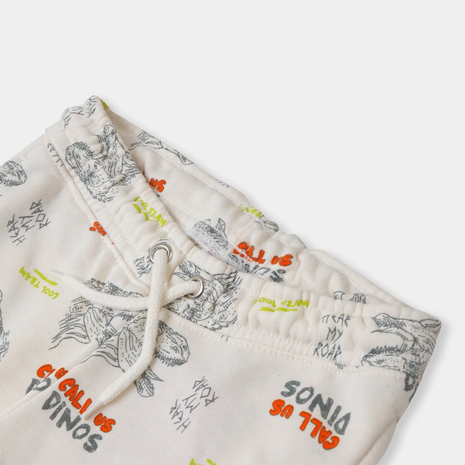 Boys Pajama Call Us Dino - Off-White