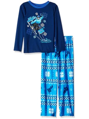 Boys' Snow Boarding 2 Piece Pajama Sleepwear Set, Snowboard