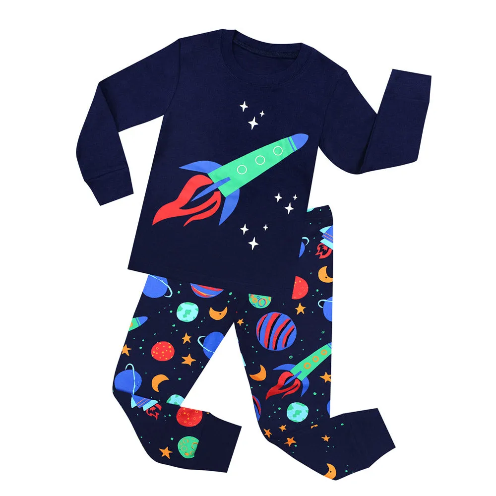 Brand New High Quality Boys Striped Pajama Sets Children Christmas Pajamas Boys Pyjamas Pijamas Kids for 1-8 Years Unicornio pjs