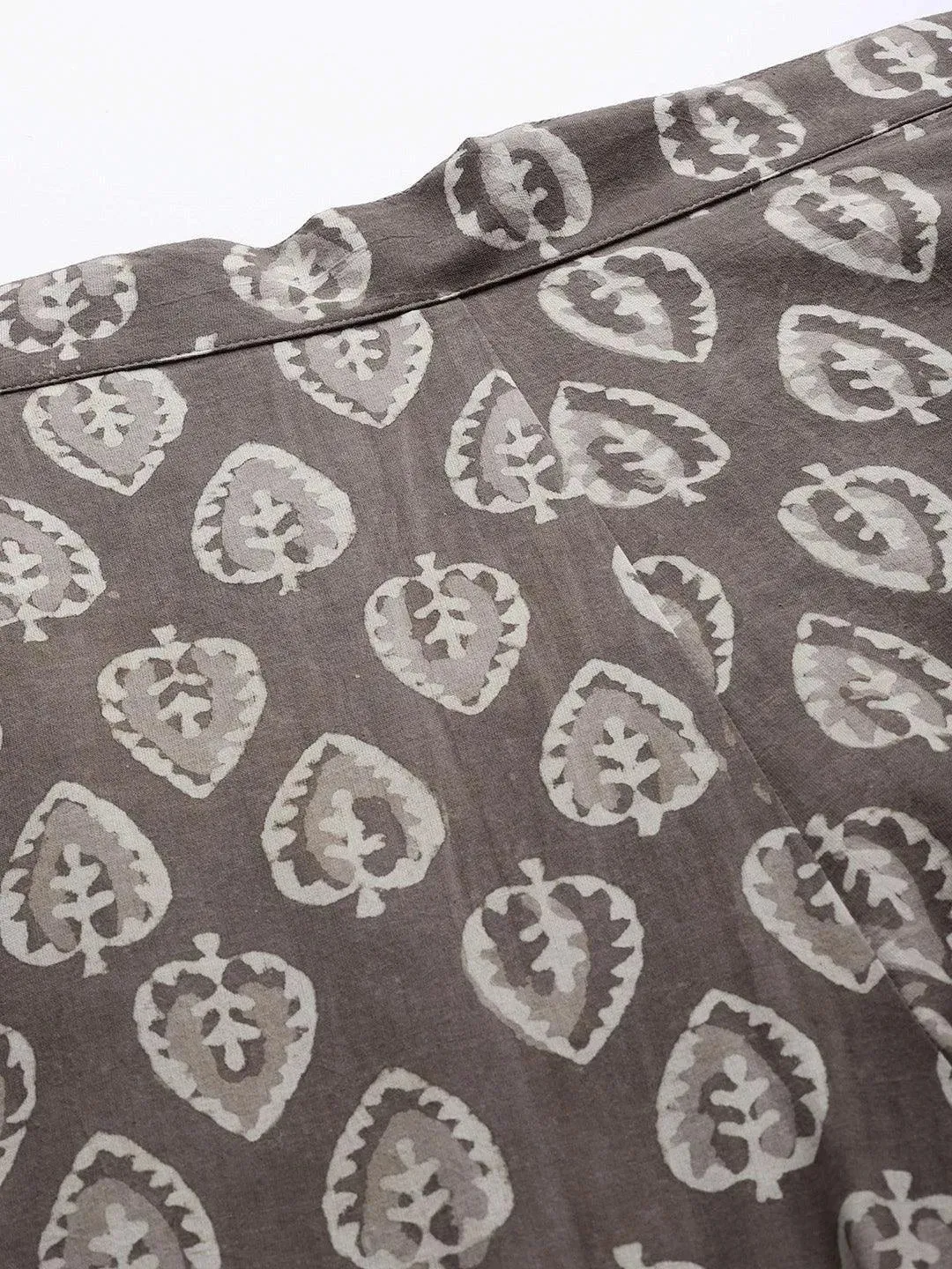 Brown Printed Cotton Night Suit