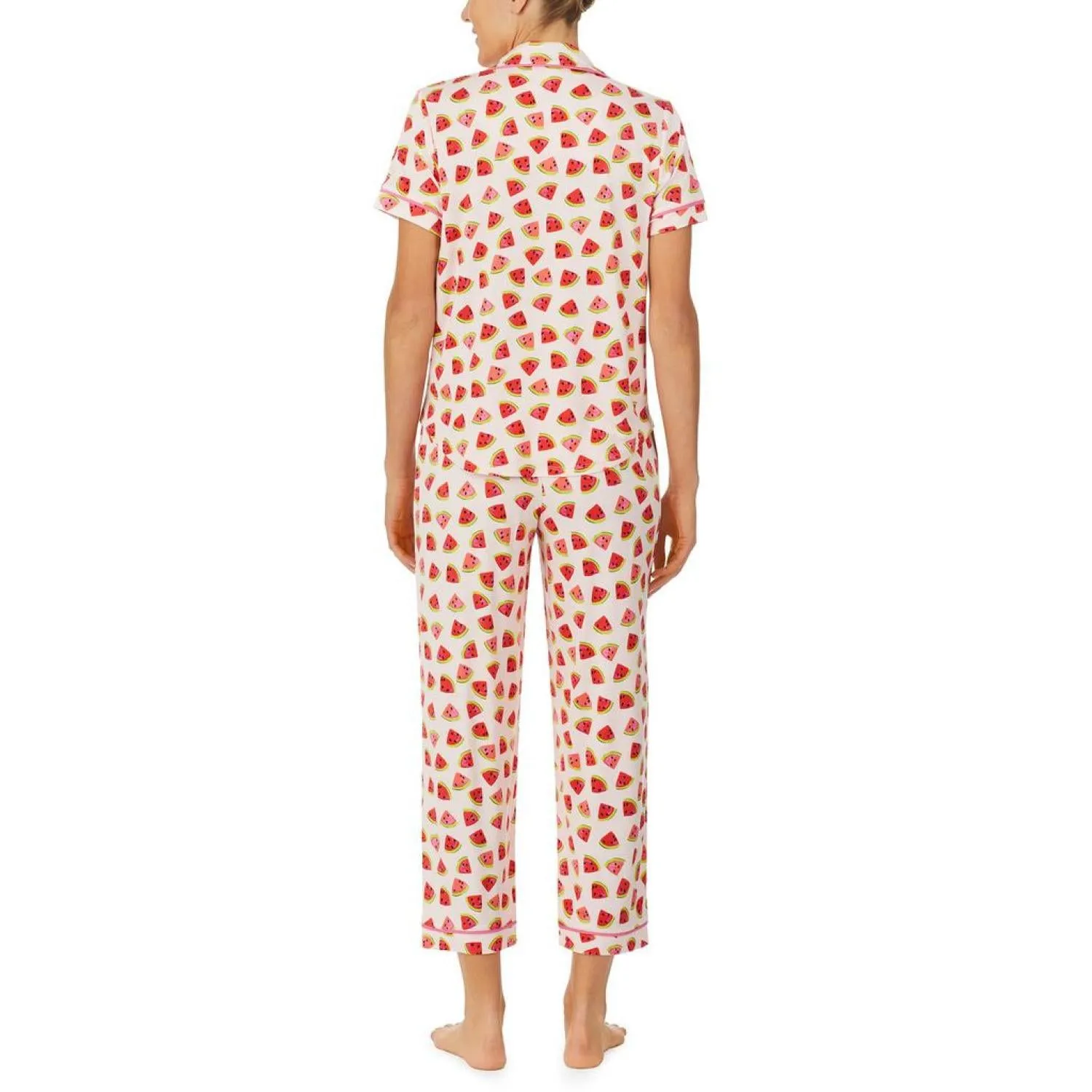 Brushed Jersey Short Sleeve Cropped PJ Set