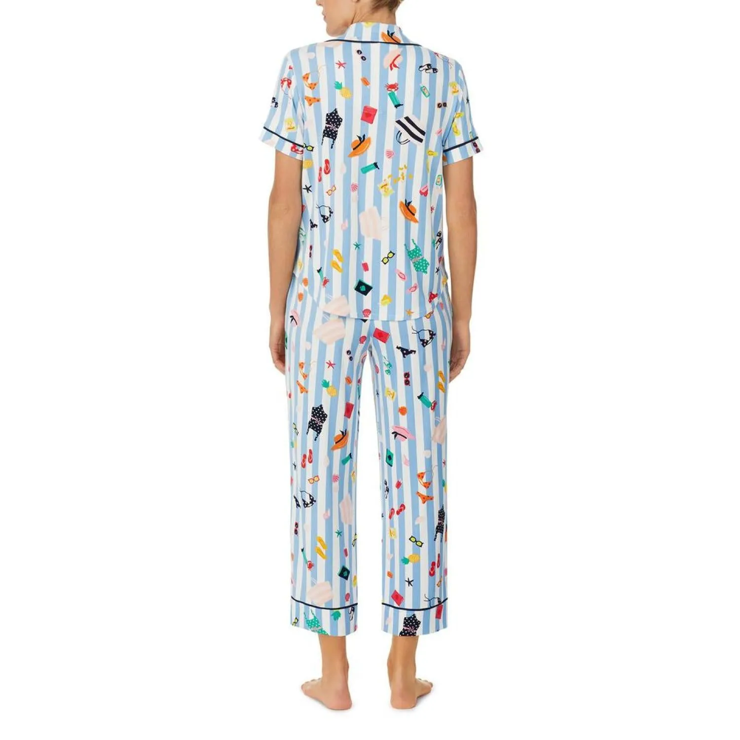 Brushed Jersey Short Sleeve Cropped PJ Set