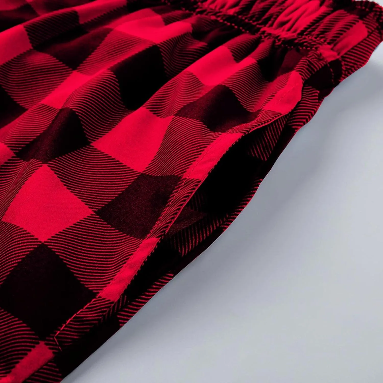 Buffalo Plaid Pajama Pants Men Comfy Lightweight Lounge Pants with Pockets Soft Elastic Waist Pajama Bottoms