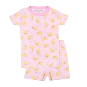 Bunny Ears Infant/Toddler Pink Short Pajamas