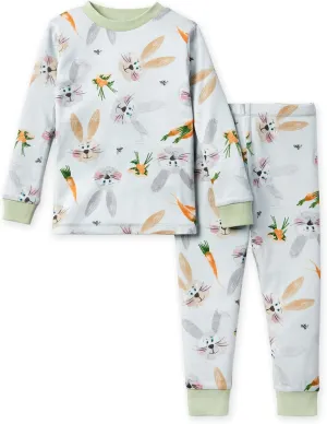 Burt's Bees Baby Baby Girls' Pajamas, Tee and Pant 2-Piece Pj Set, 100% Organic Cotton