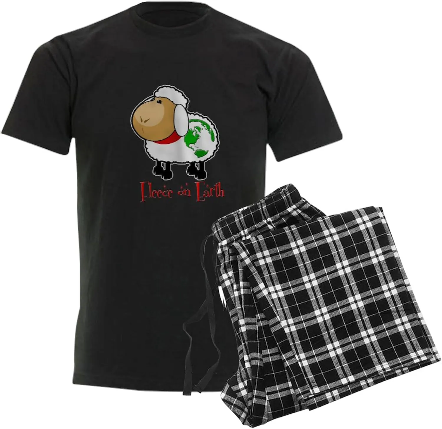 CafePress Fleece On Earth Men's Dark Pajamas Novelty Men's Pajama Set, Comfortable PJ Sleepwear