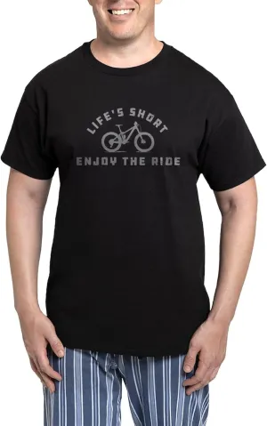 CafePress Life's Short Enjoy The Ride Men's Dark Pajamas Novelty Men's Pajama Set, Comfortable PJ Sleepwear