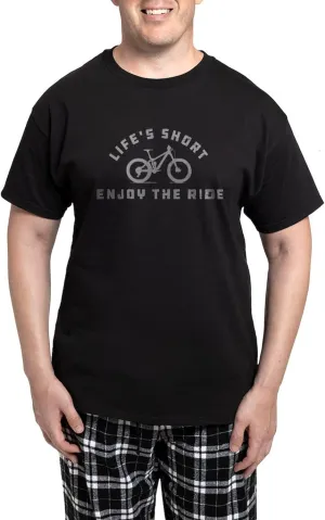 CafePress Life's Short Enjoy The Ride Men's Dark Pajamas Novelty Men's Pajama Set, Comfortable PJ Sleepwear