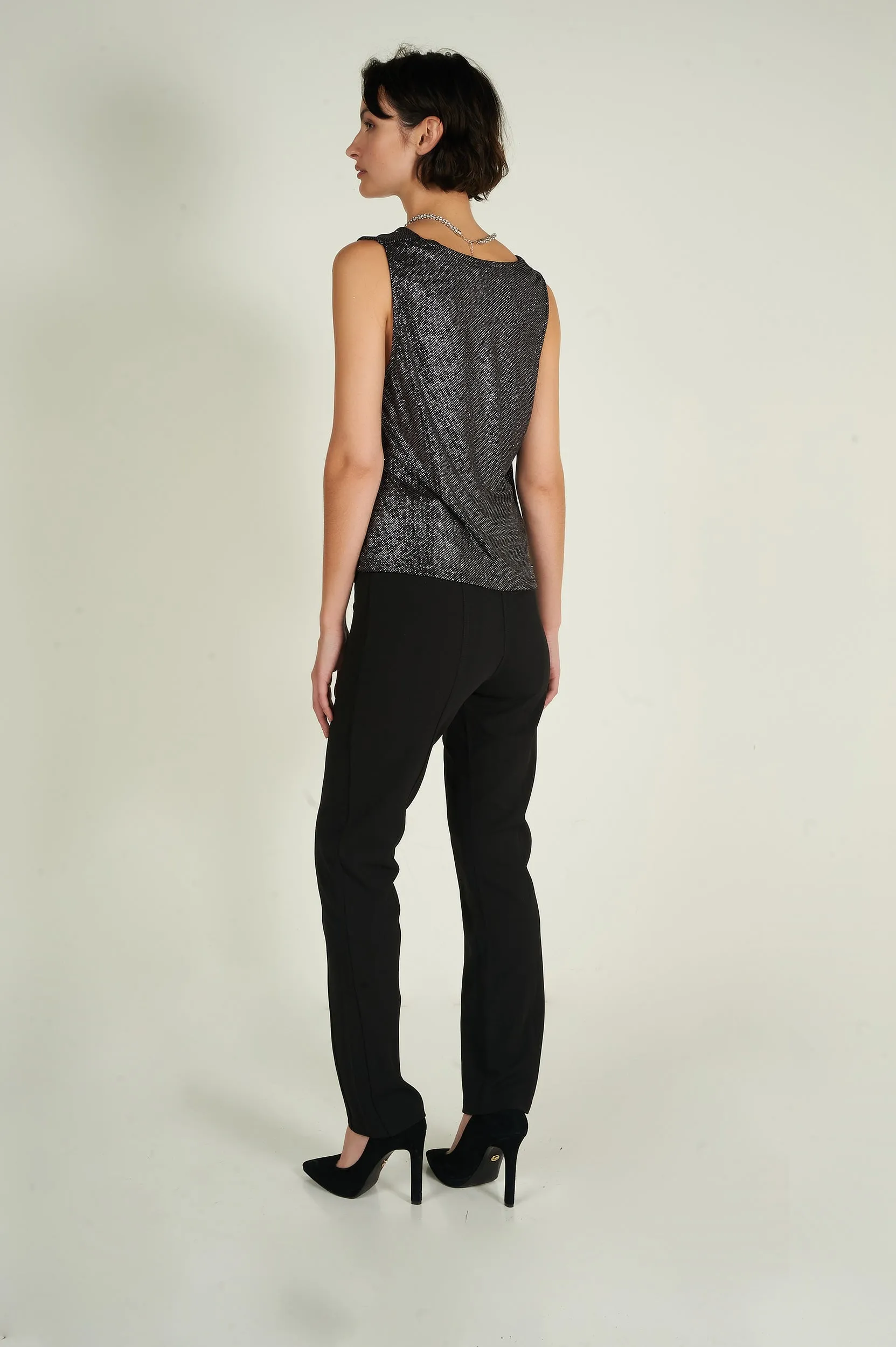 Camisole brillante à col bénitier - YORI - (R-A2)