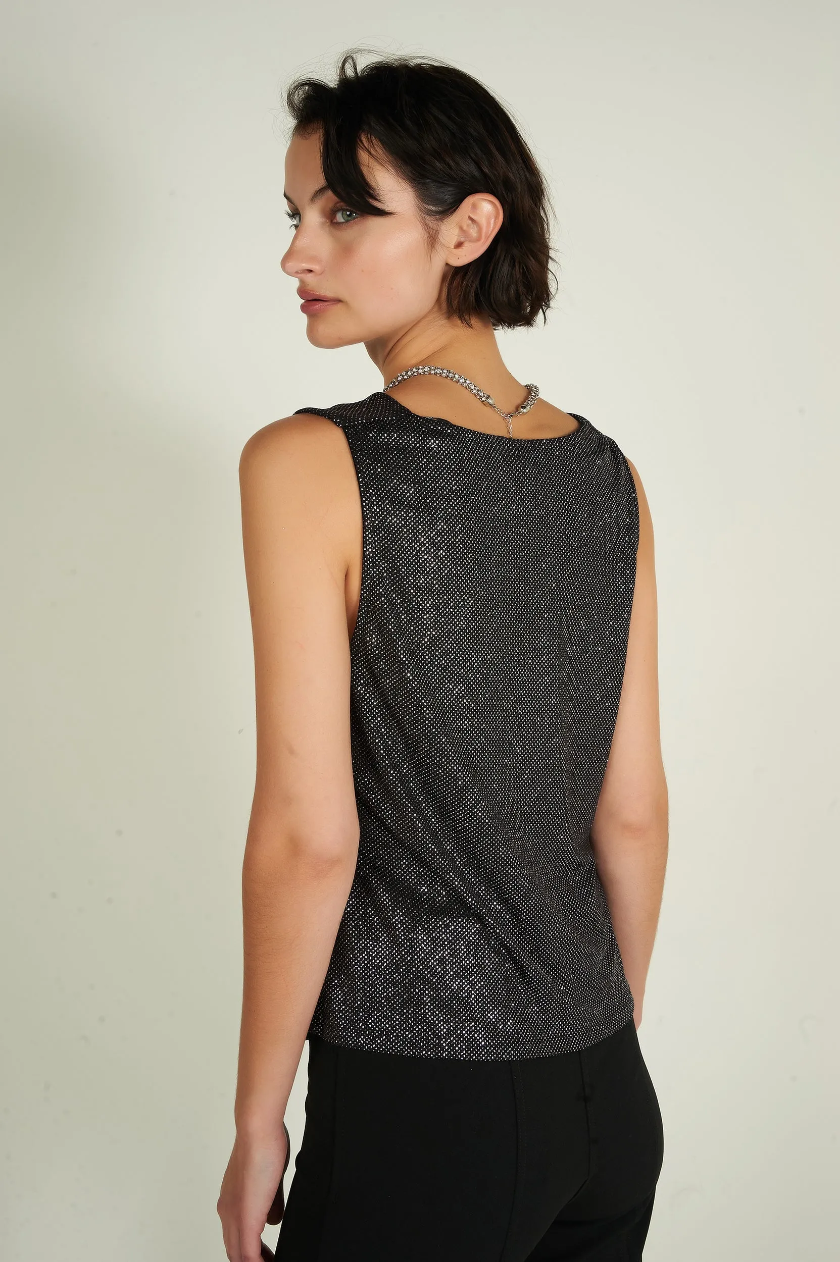 Camisole brillante à col bénitier - YORI - (R-A2)