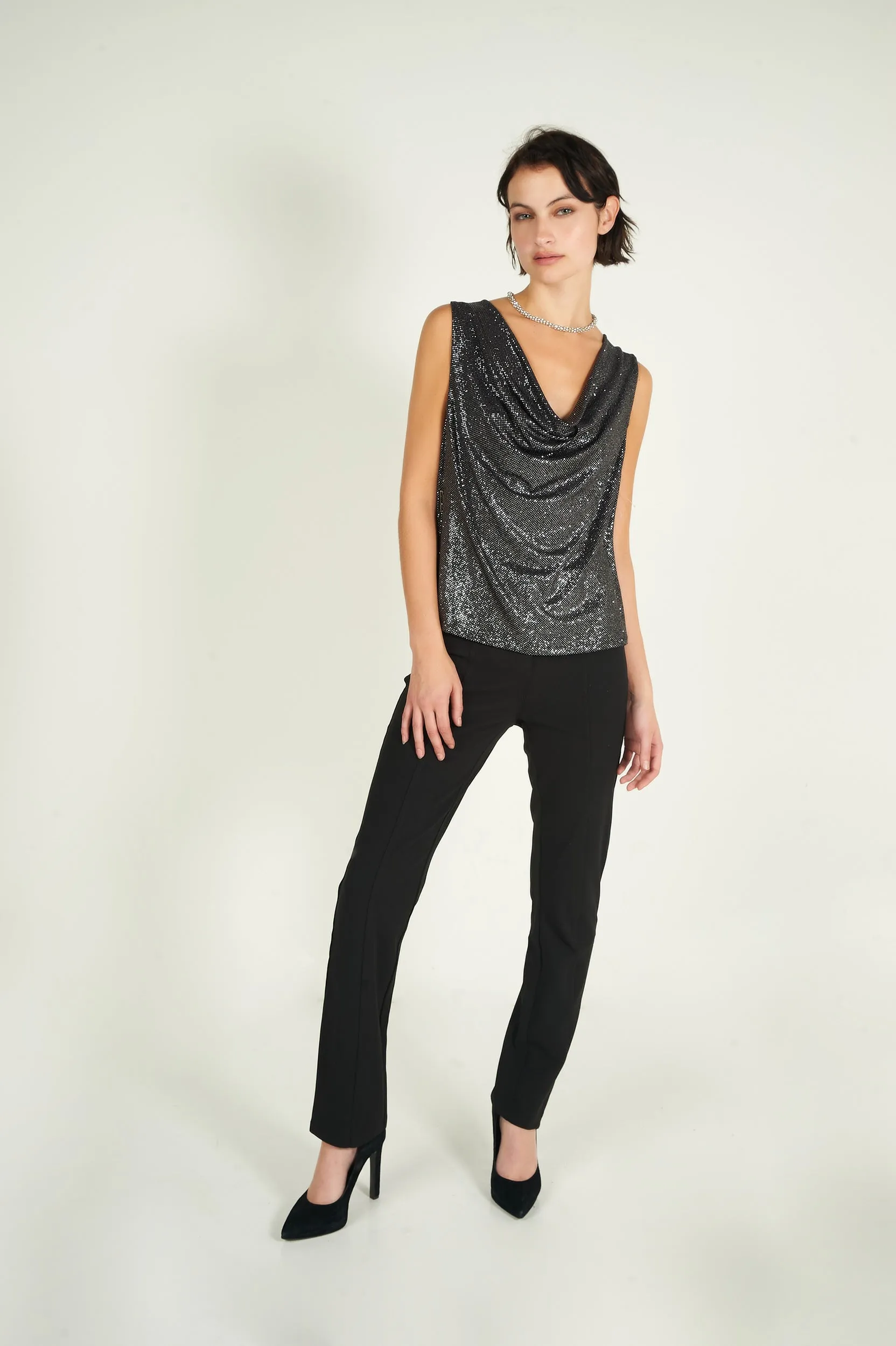Camisole brillante à col bénitier - YORI - (R-A2)