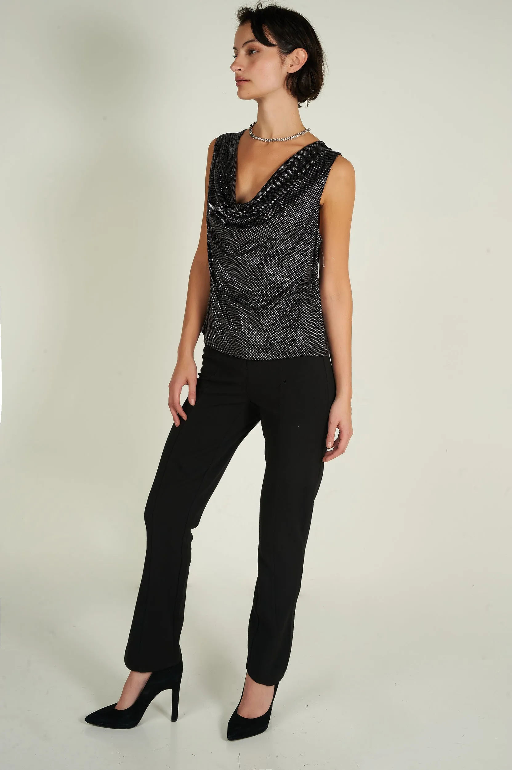 Camisole brillante à col bénitier - YORI - (R-A2)