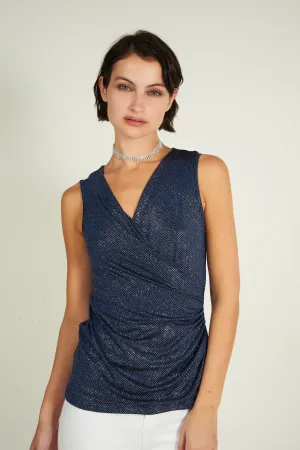 Camisole cache-coeur brillante - SHAYBLUE - (R-A11)