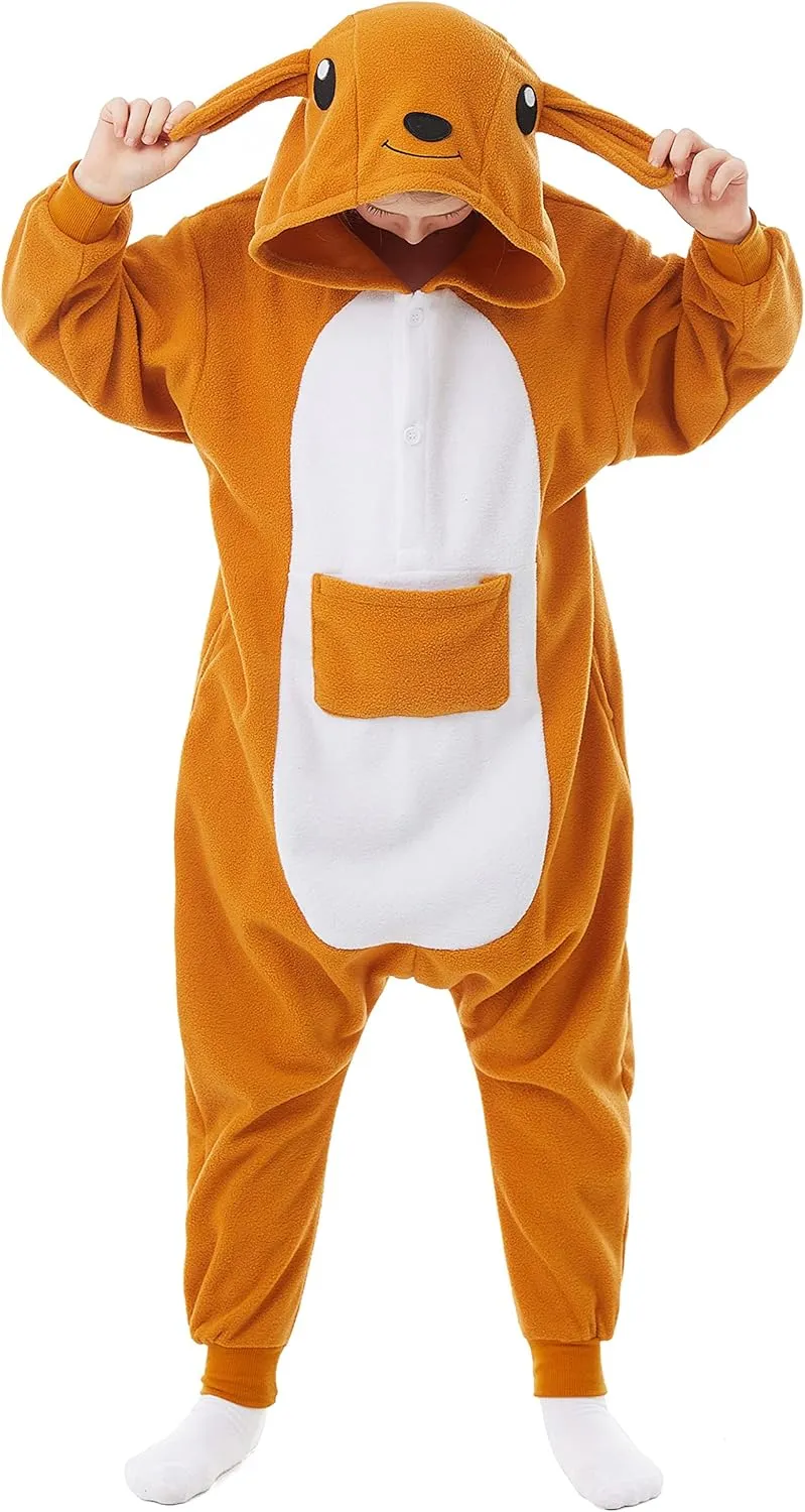 CANASOUR Animal Onesie Kids Halloween Costumes Anime Cosplay Green Animal One Piece Pajamas Unisex 4-12 Years