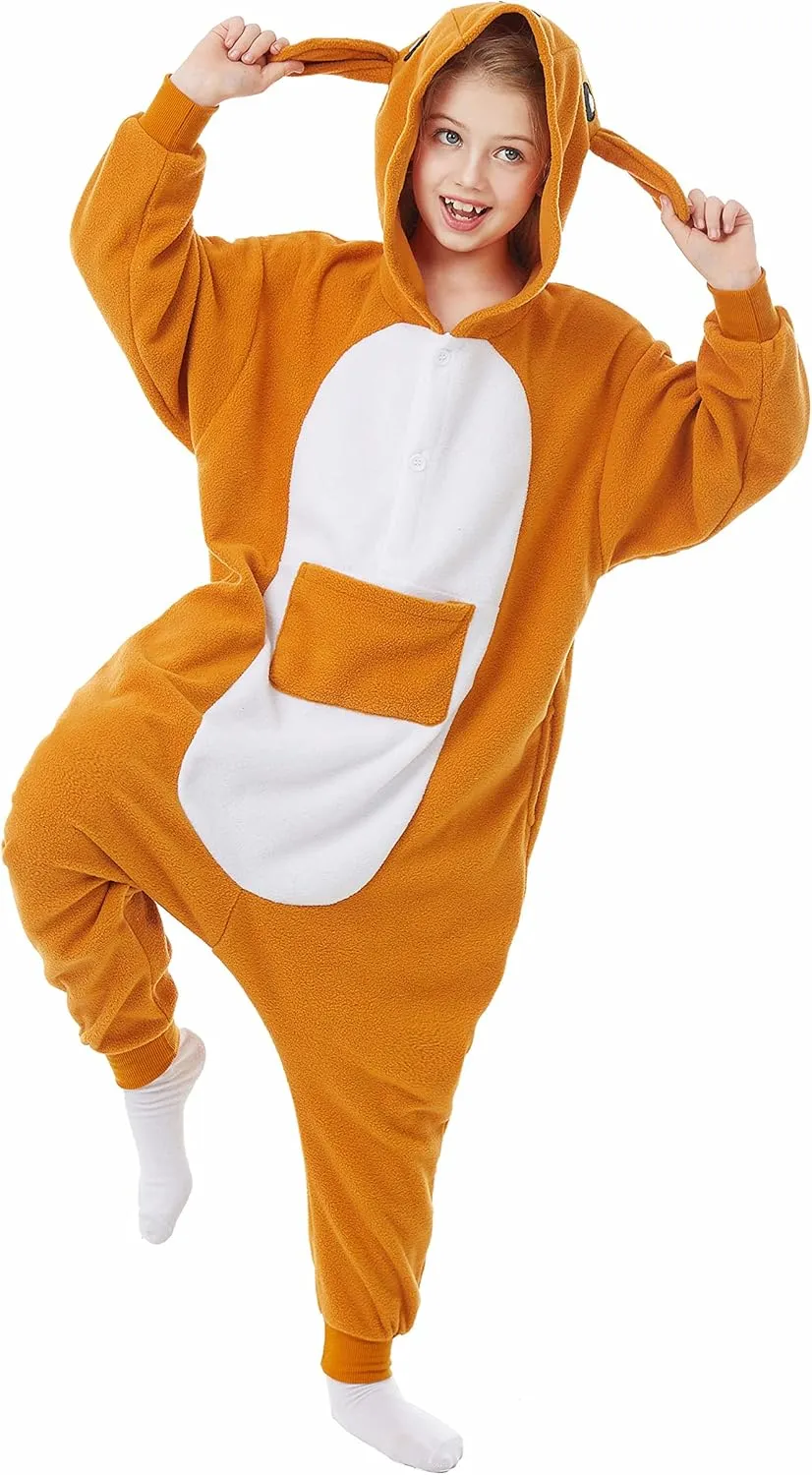 CANASOUR Animal Onesie Kids Halloween Costumes Anime Cosplay Green Animal One Piece Pajamas Unisex 4-12 Years